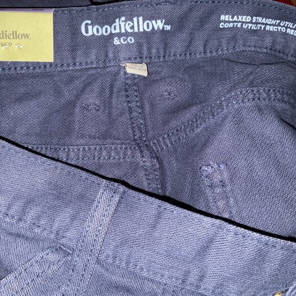Men's Vintage Relaxed Straight Fit Utility Pants - Goodfellow & Co™ Dark Indigo - Picture 4 of 4